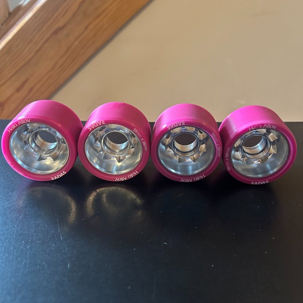 Riedell Skates Radar Halo Alloy 59mm Indoor Skate Wheels (4 WHEELS)  $65